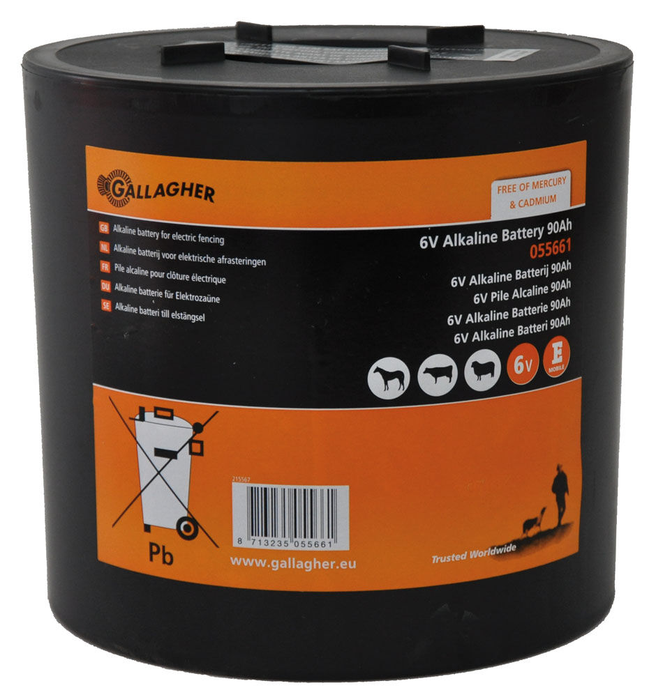 Gallagher Rond - Batterij - 16.5 cm - Zwart - 6V - 18 cm - 90 Ah
