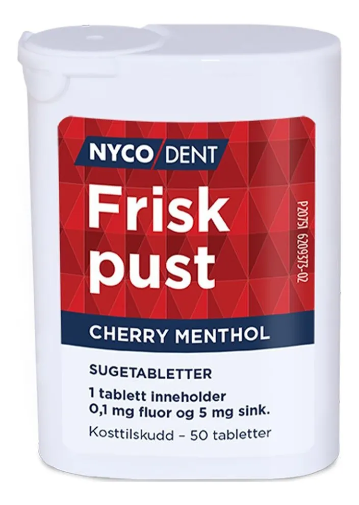 Nycodent Frisk Pust Cherry Menthol - 50 sugetabl.