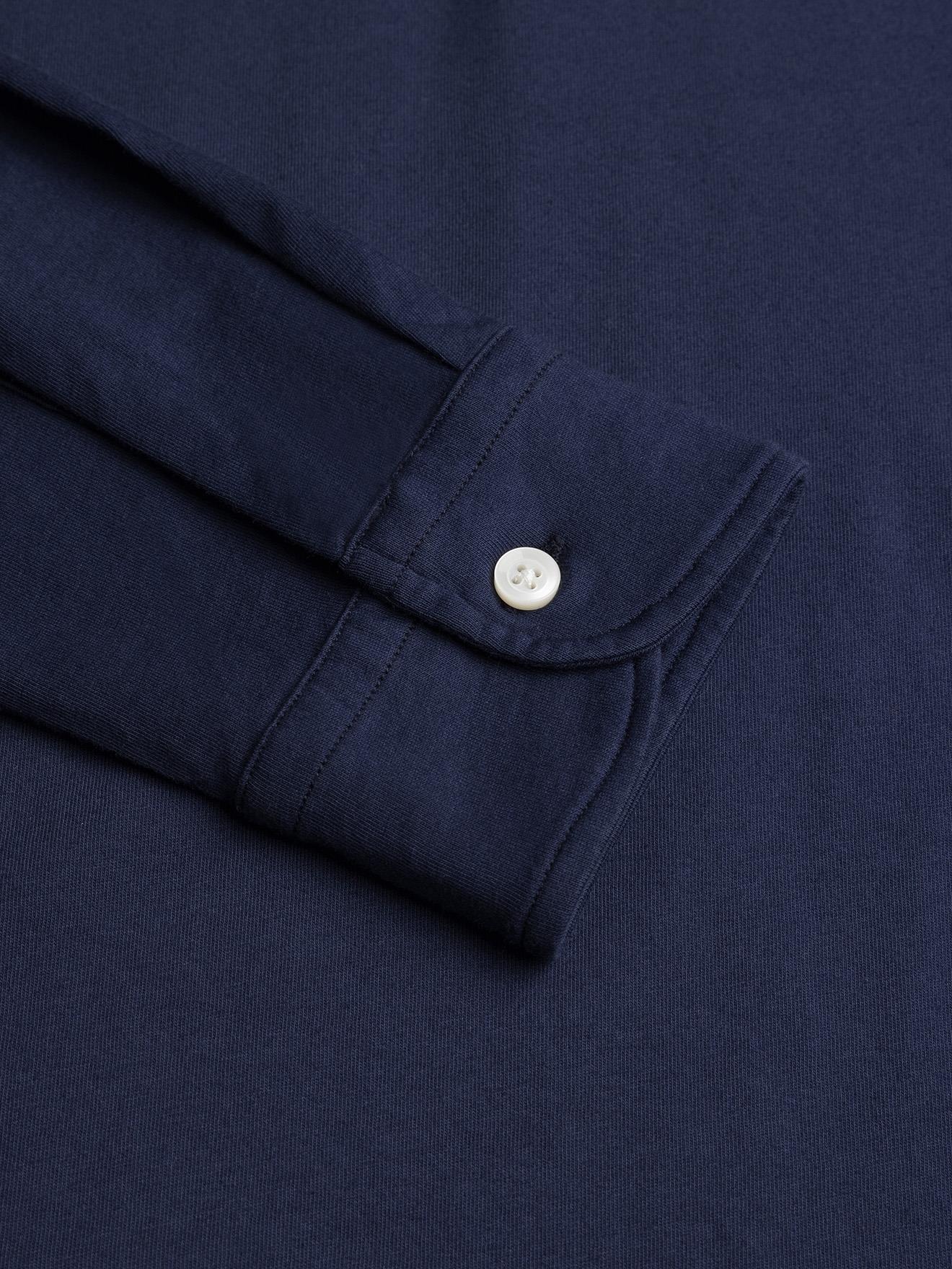 Polo Bred manches longues en jersey marine