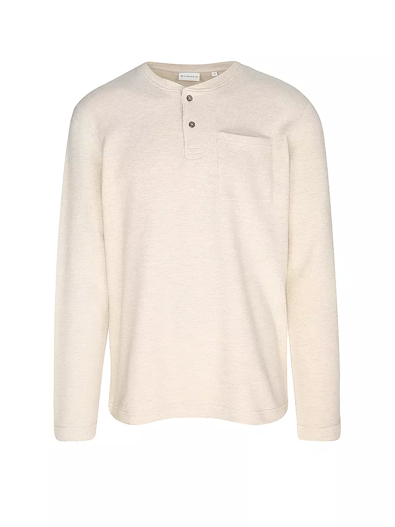 TOM TAILOR Pullover HENLEY creme