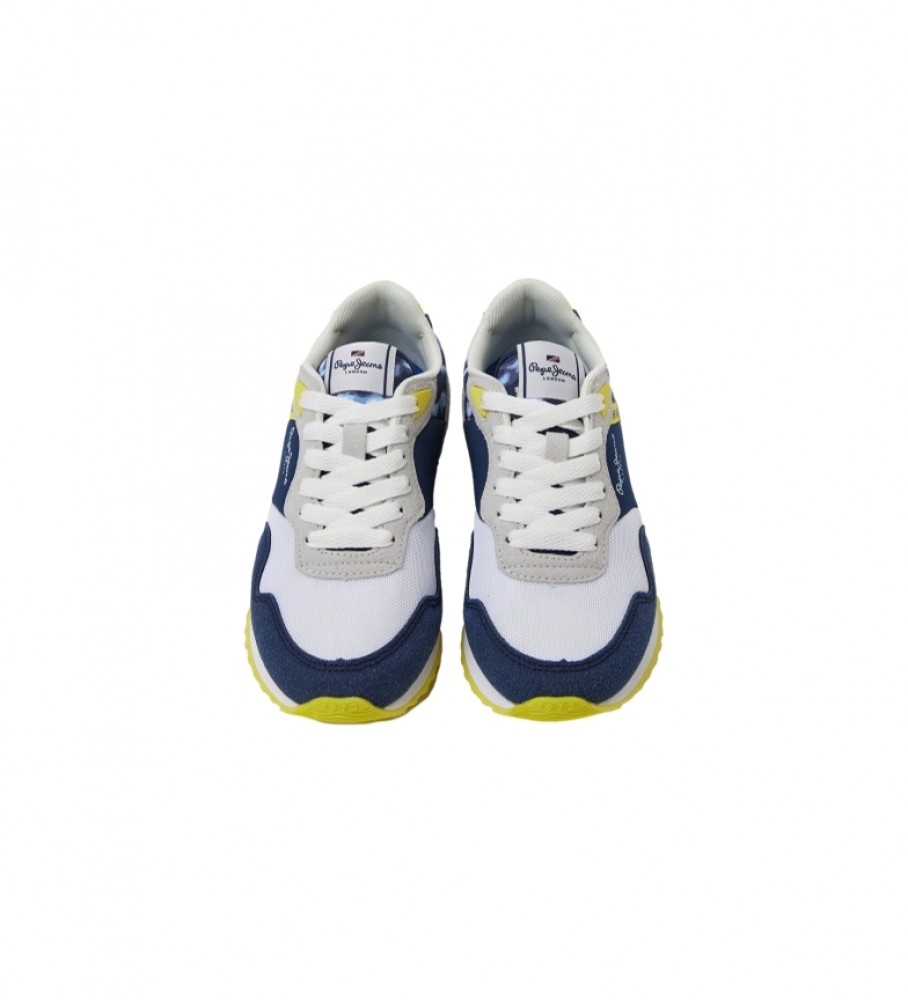 Tênis básico Pepe Jeans London Brighton azul marinho e branco