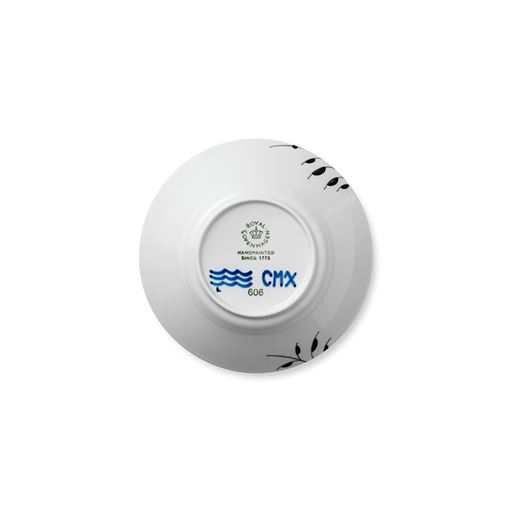 Royal Copenhagen Sort Mega Riflet Dyb Tallerken, Hvid, Ø24 cm