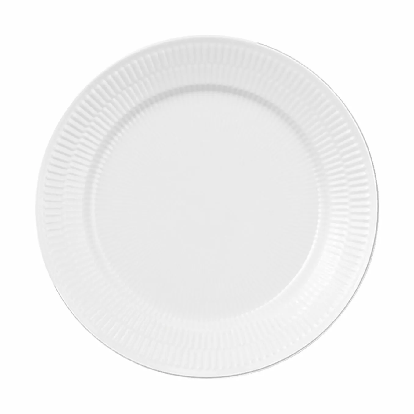 Royal Copenhagen Hvid Riflet Frokosttallerken