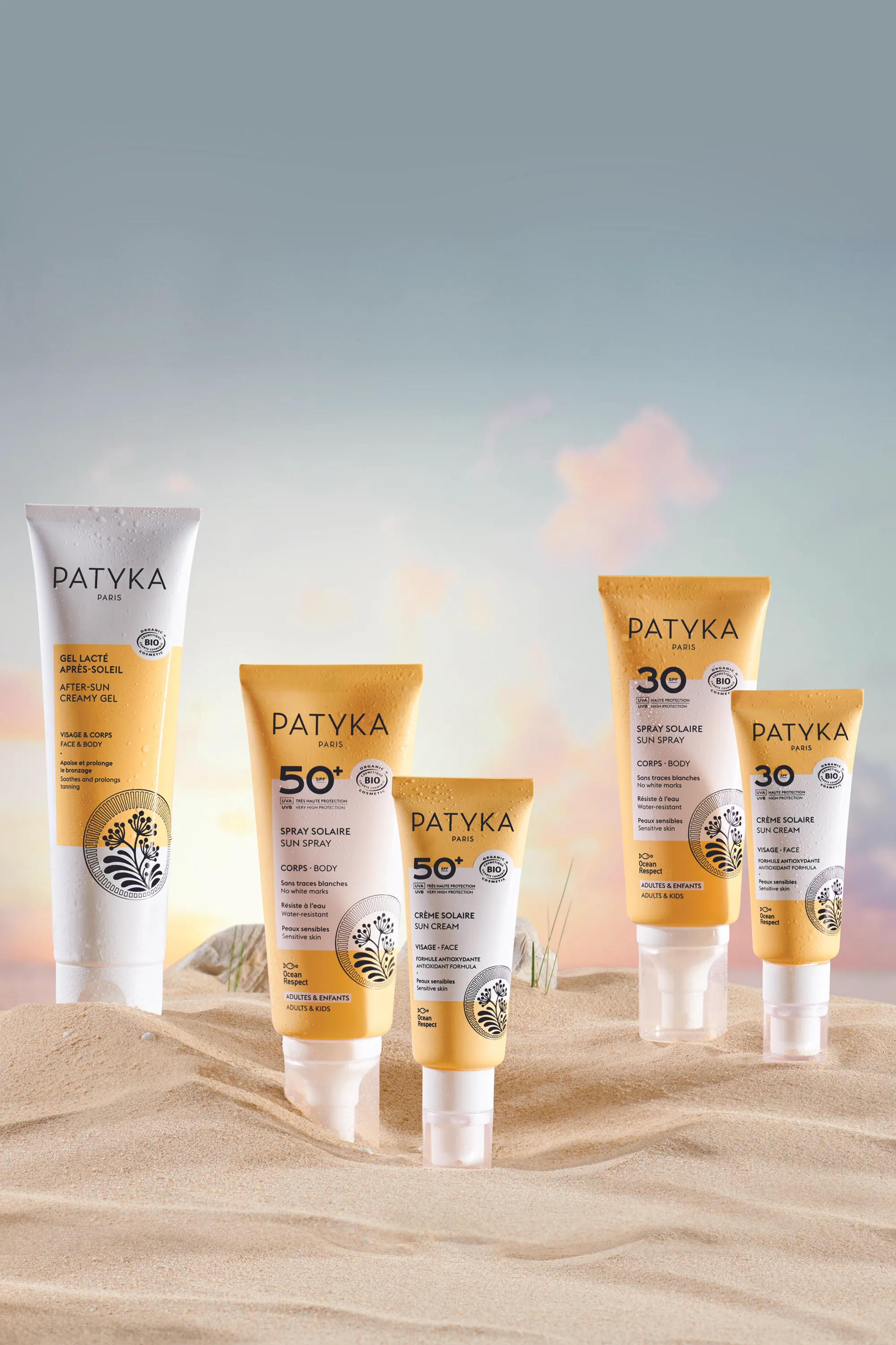 Patyka Trousse soins solaires certifiés bio avec la crème solaire visage 40ml offerte-290 ml