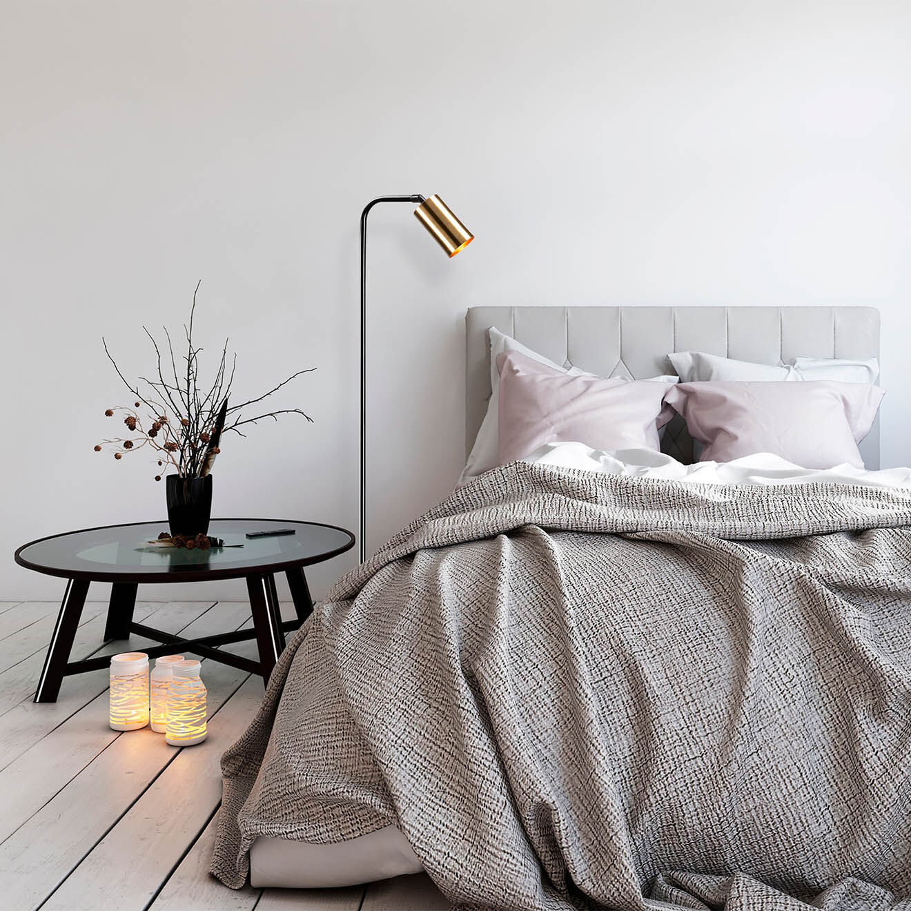Sheen Lampadaire Emek  noir/vintage - 28x22x120 cm