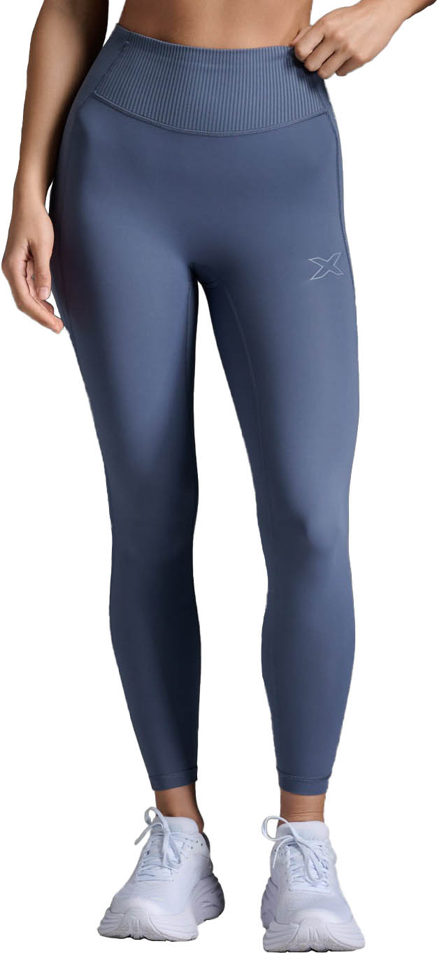Ribbed Hi-Rise Compression Tights Dame Indigo/Blue Stone