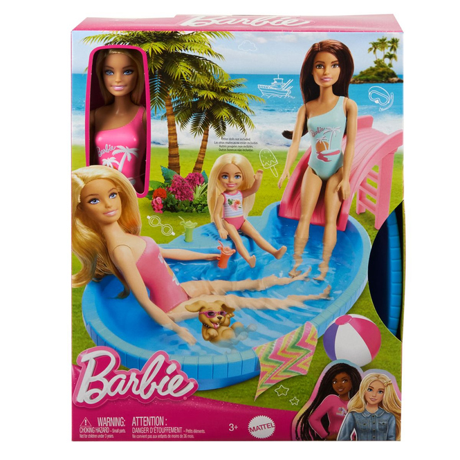 Barbie - Pool mit Puppe - Spielset