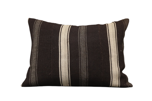 Kussen Kelim Vintage 50x70 cm brown ecru stripe