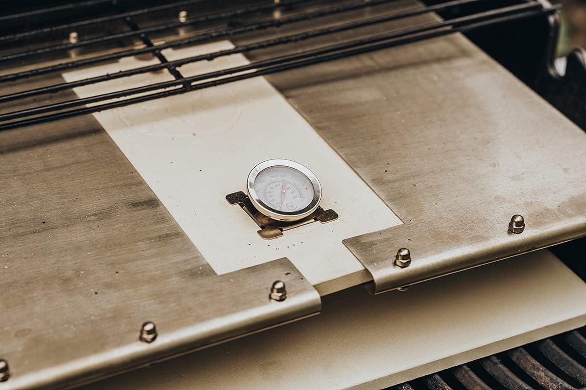 MOESTA-BBQ 19597 PizzaCover Flex - Gasgrill Edelstahl-Pizzaaufsatz mit Cordierit-Dach - Breitenverstellbar 600-900 mm