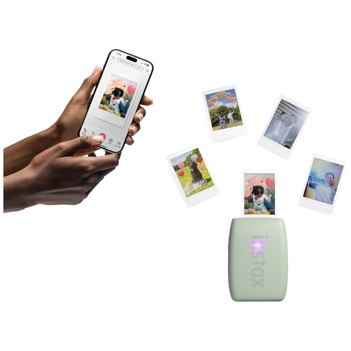Fujifilm Instax Mini Link 3 smarttelefonprinter (grønn)