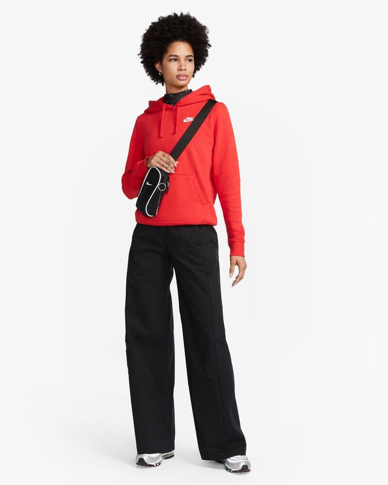 Sweat à capuche Nike Sportswear Club Fleece Rouge pour femme