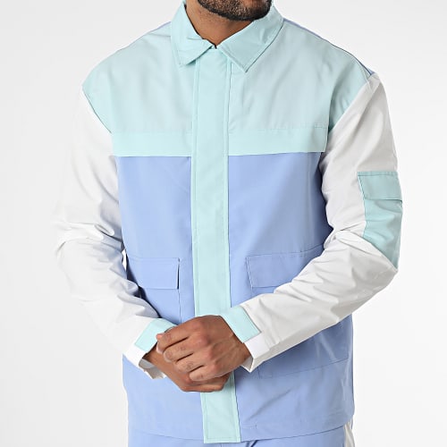Ensemble Cargo KL-2096 Bleu Blanc Vert Menthe