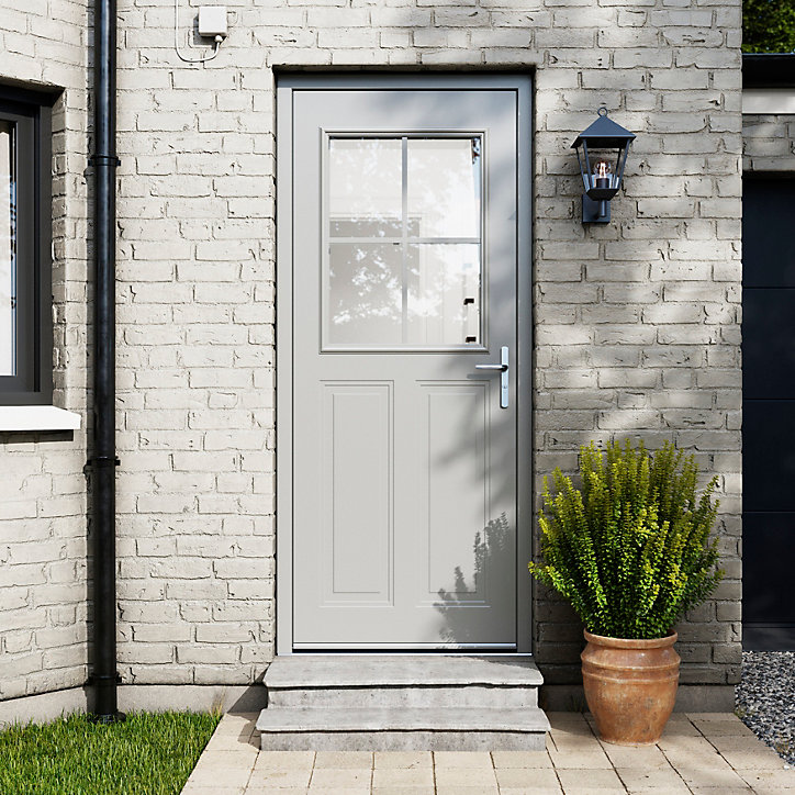 Porte d'entrée FORTIA acier Scilla 96 x h.218 cm poussant droit