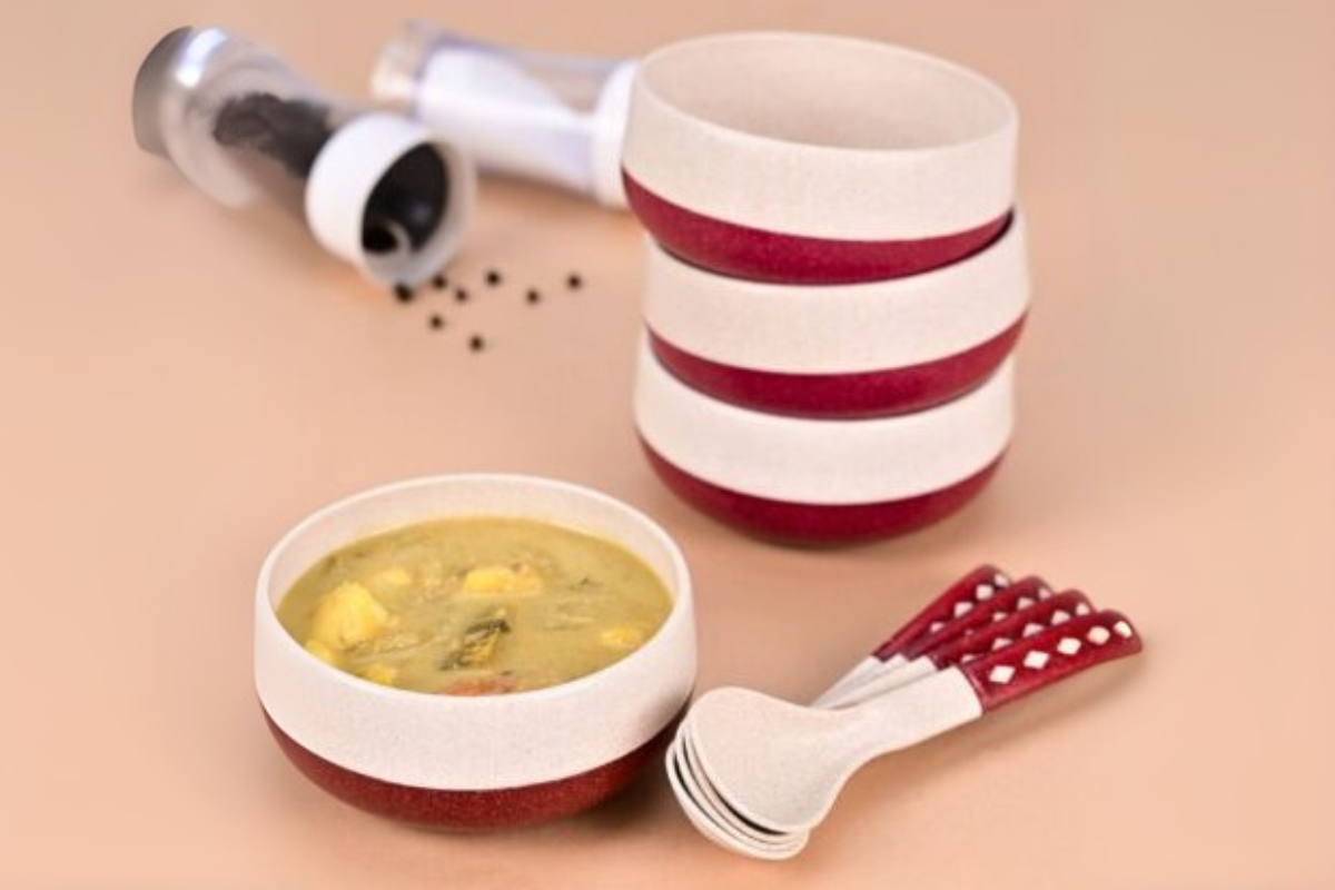 Croppie set van 4 250 ml soepkom met lepel - Coral