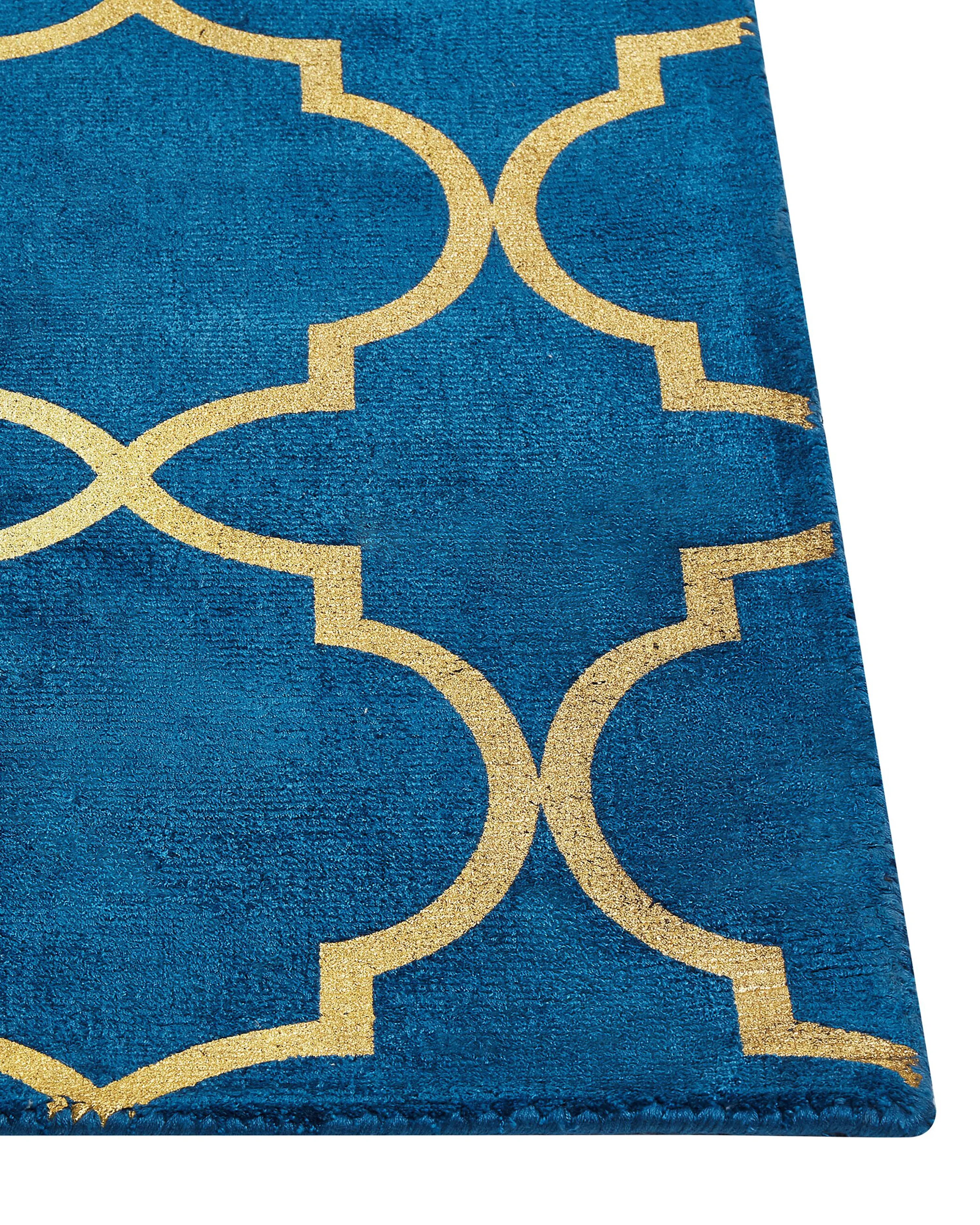Vloerkleed YELKI Blauw 160 x 230 cm Viscose