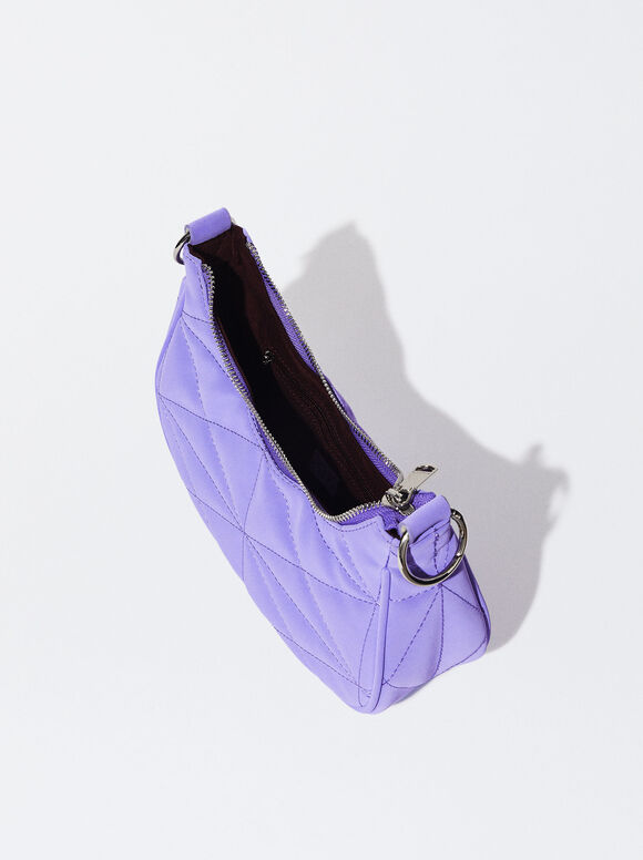 Bolsa de ombro acolchoada - Violeta