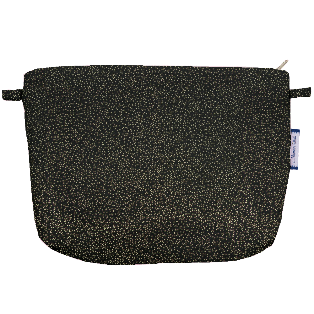 Pochette Tissu Noir Pailleté