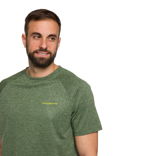 T-shirt randonnée TRANGOWORLD BIBANE BRONZE GREEN/DARK CITRON