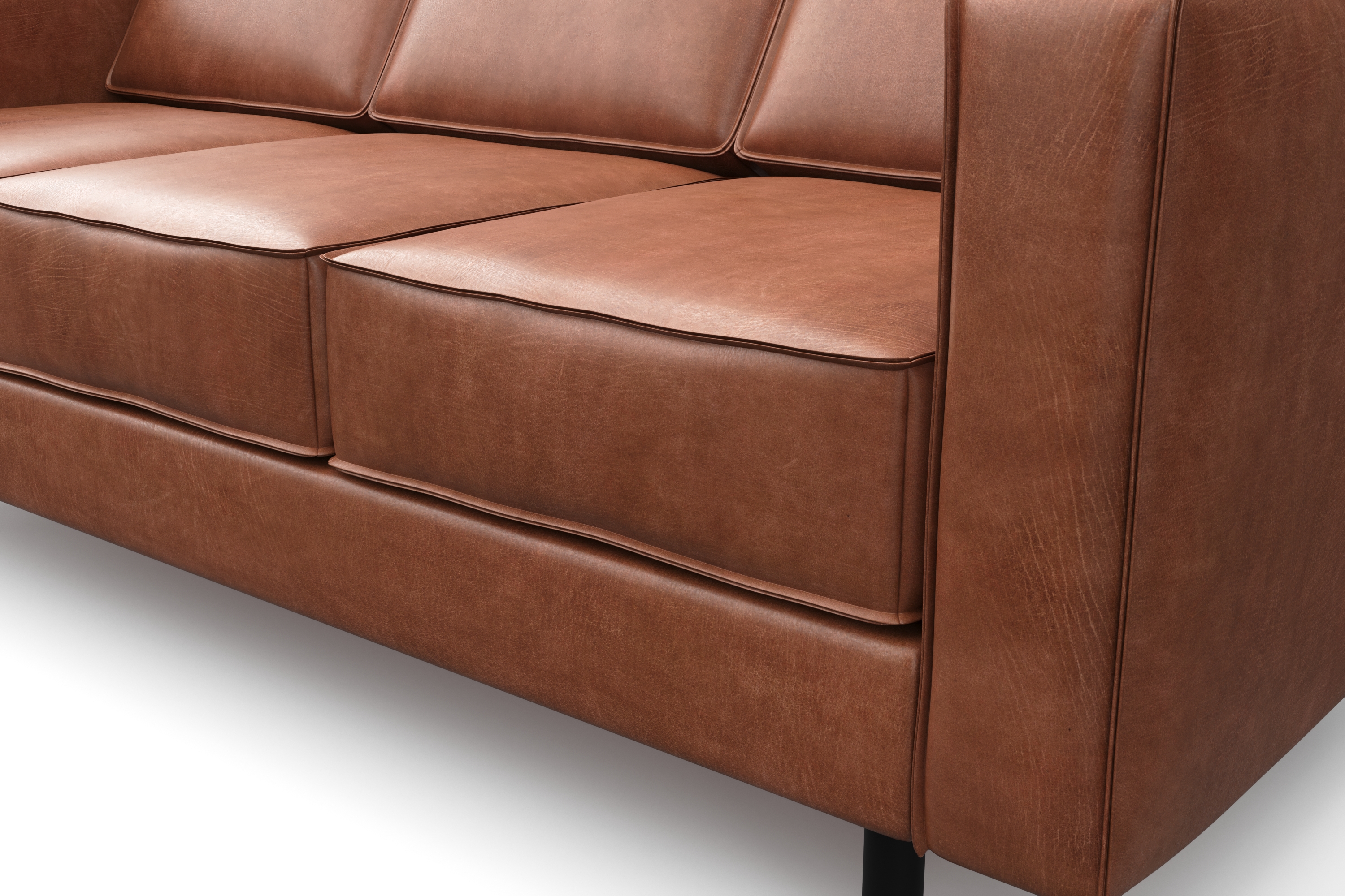 Bigsofa Leder DUKE 3-Sitzer braun