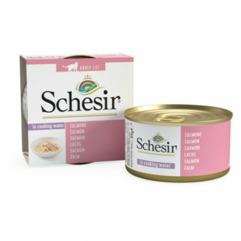 14x Schesir Kattenvoer Gekookte Zalm85 gr