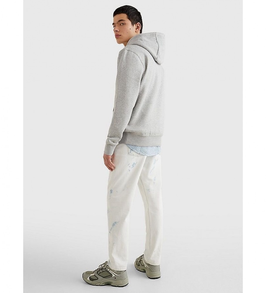 Moletom com capuz Tommy Jeans TJM Regular Fleece, cinza