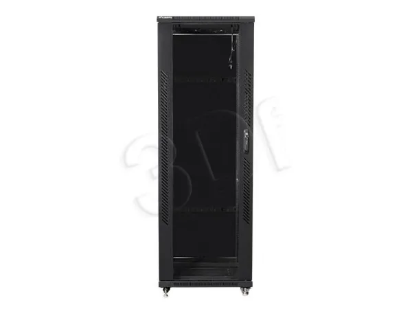 Lanberg FF01 series - Rack kabinet - med 4 køleblæsere - fritstående, gulvstående - sort, RAL 9004 - 37U - 19