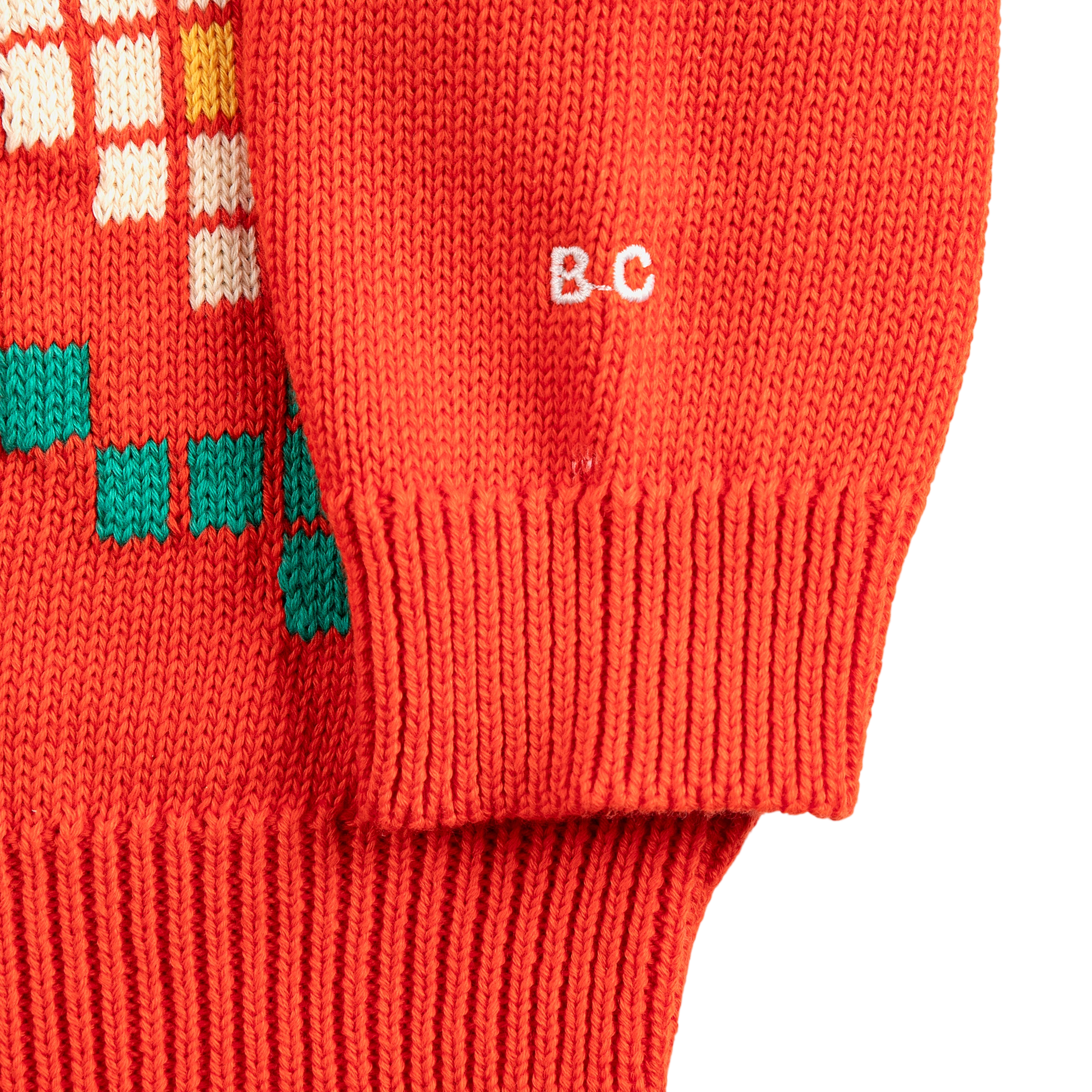 Strickjacke Pixel Daisy Red