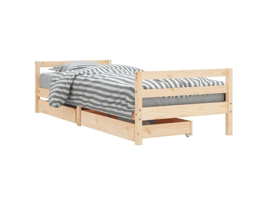 VIDAXL - Lit enfant Lit classique d'enfants et tiroir bois de massif 90x190cm