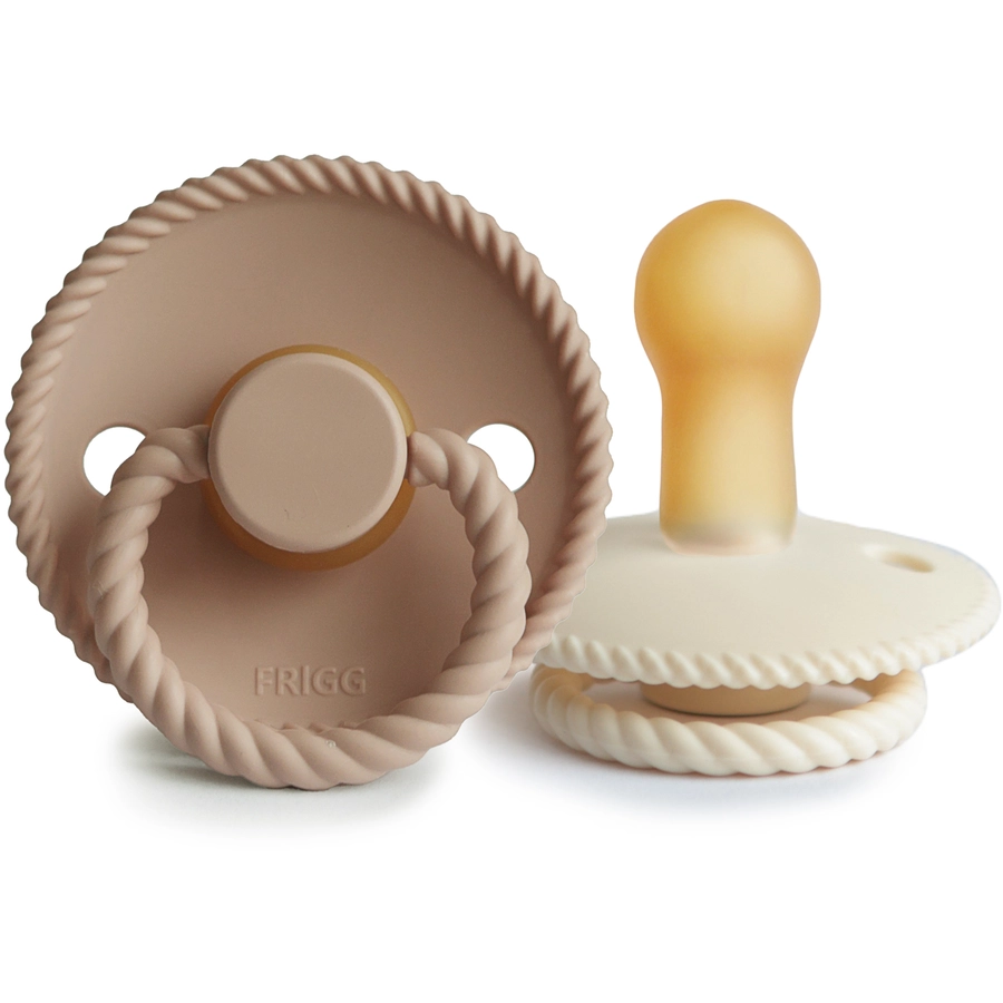 FRIGG Schnuller Rope CreamCroissant 6-18 Monate