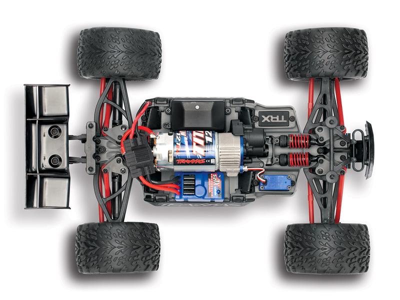 Traxxas Truggy E-Revo Brushed Blau, RTR, 1:16 4x4 Offroad Modell im Massstab 1:16