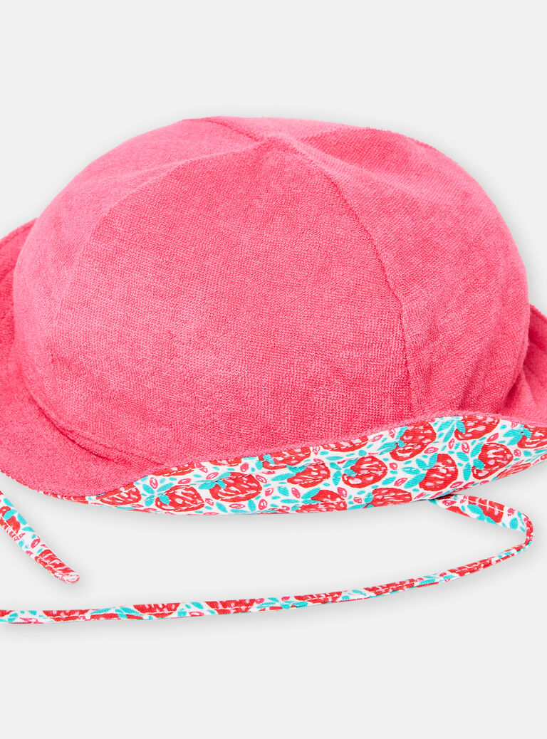 Chapeau réversible pour bébé fille