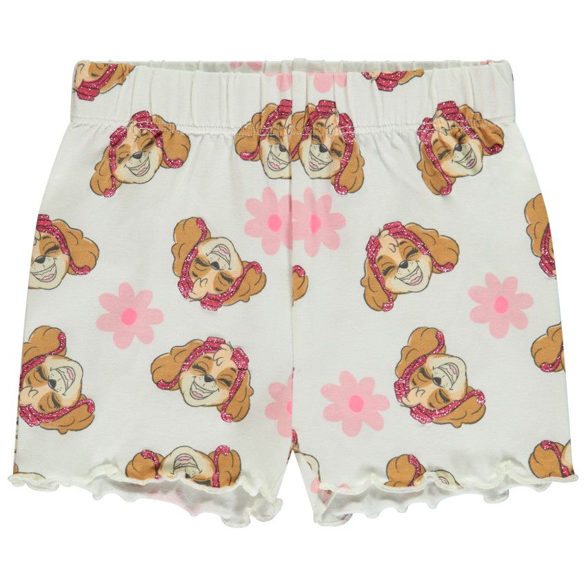 Set pyjama court Stella Pat'Patrouille pour bébé fille - Ecru