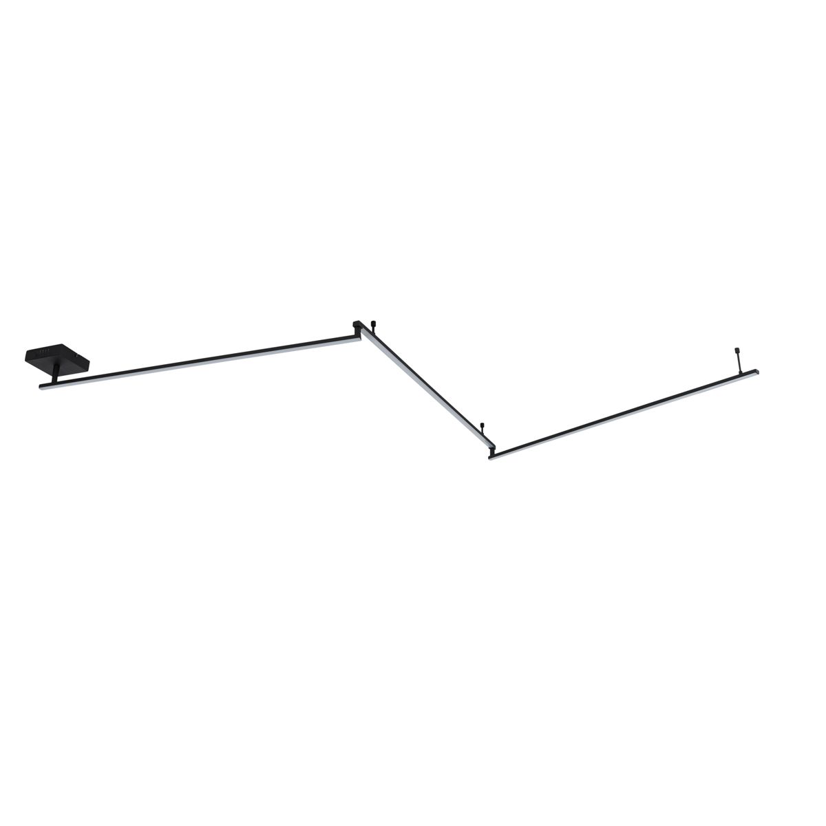 Plafondlamp zwart 300 cm incl. LED 3-staps dimbaar verstelbaar - Annuschka