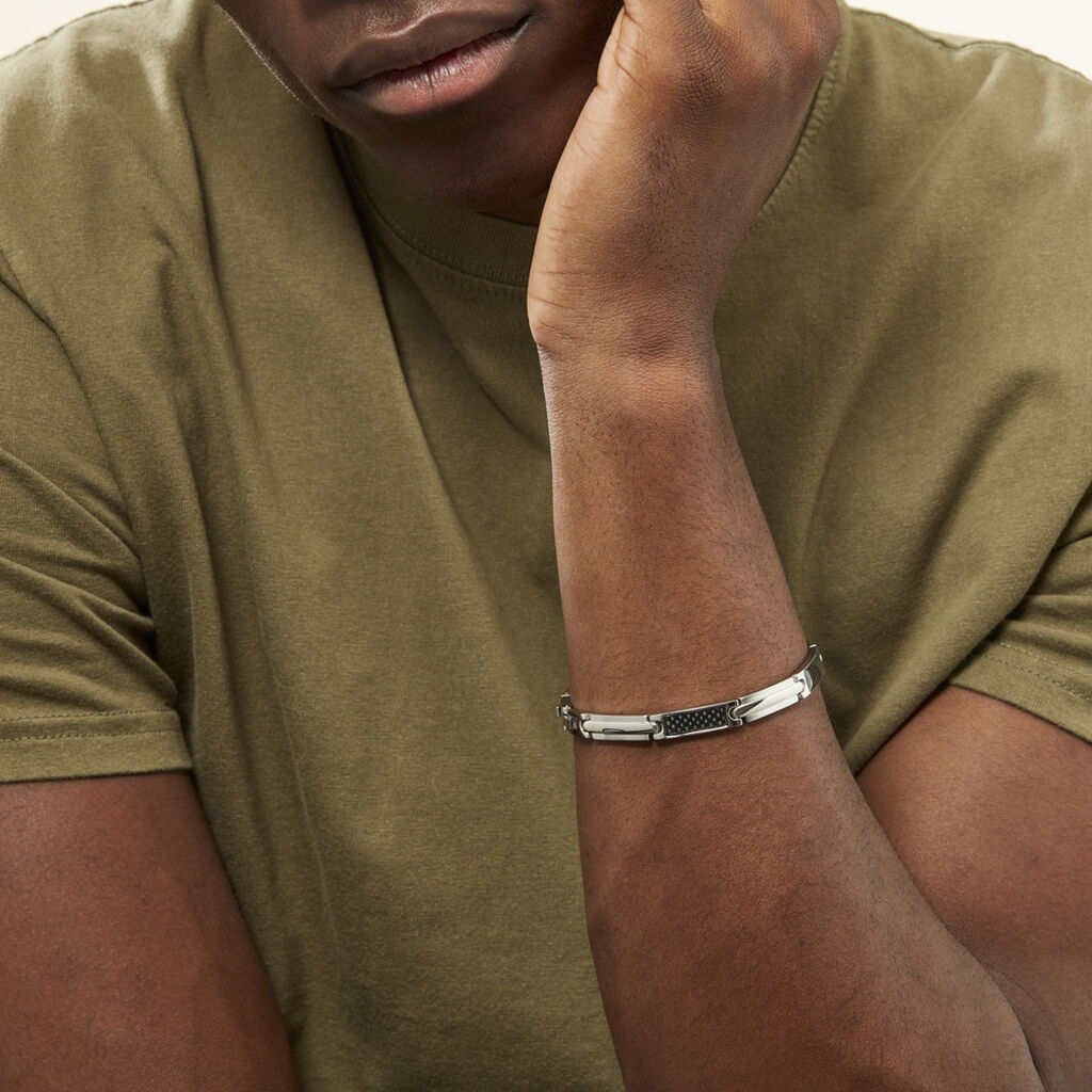 Bracelet Street Acier Blanc
