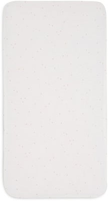 Jollein Stretchlaken Twinkling 40/50x80/90, Off white/Wild Rose