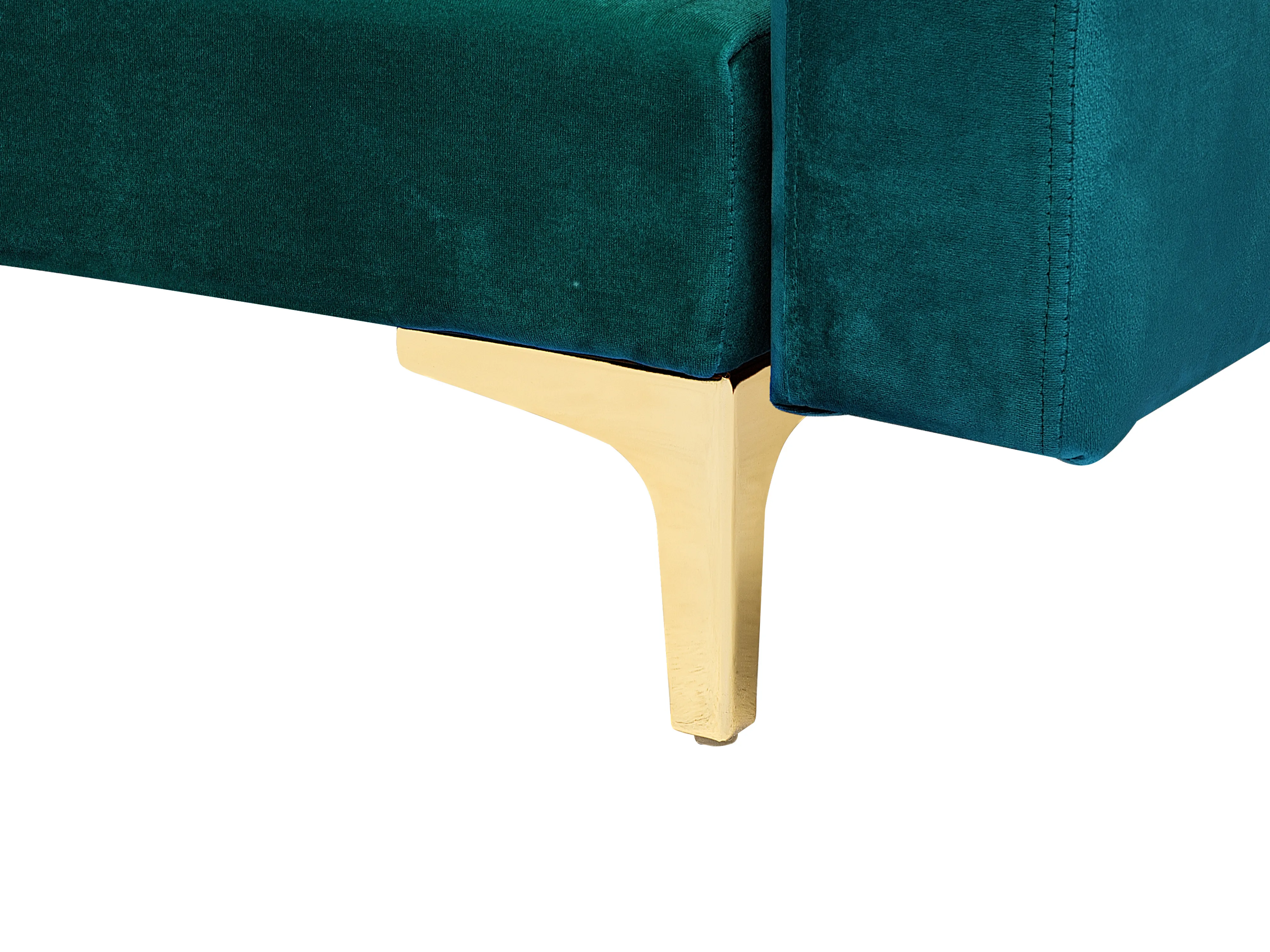 Modulaire U-vormige slaapbank 5-zits ABERDEEN Fluweel Groenblauw met ottomaan