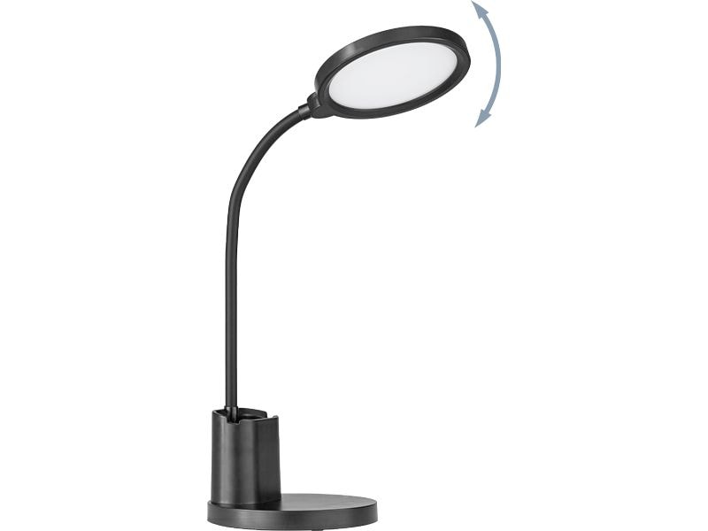 EGLO Leuchten Tischleuchte BROLINI LED 2.1W 2700-6500K Schw Moderne LED-Akkutischleuchte mit flexiblem Hals und Stifthalter für Büro und Homeoffice
