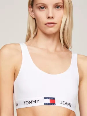 Sutiã sem forro com logo Heritage