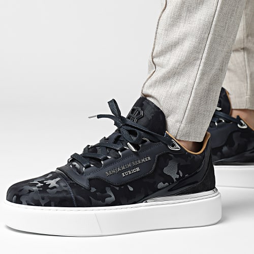 Baskets Raphael Matt Nappa Navy Reflective Camouflage