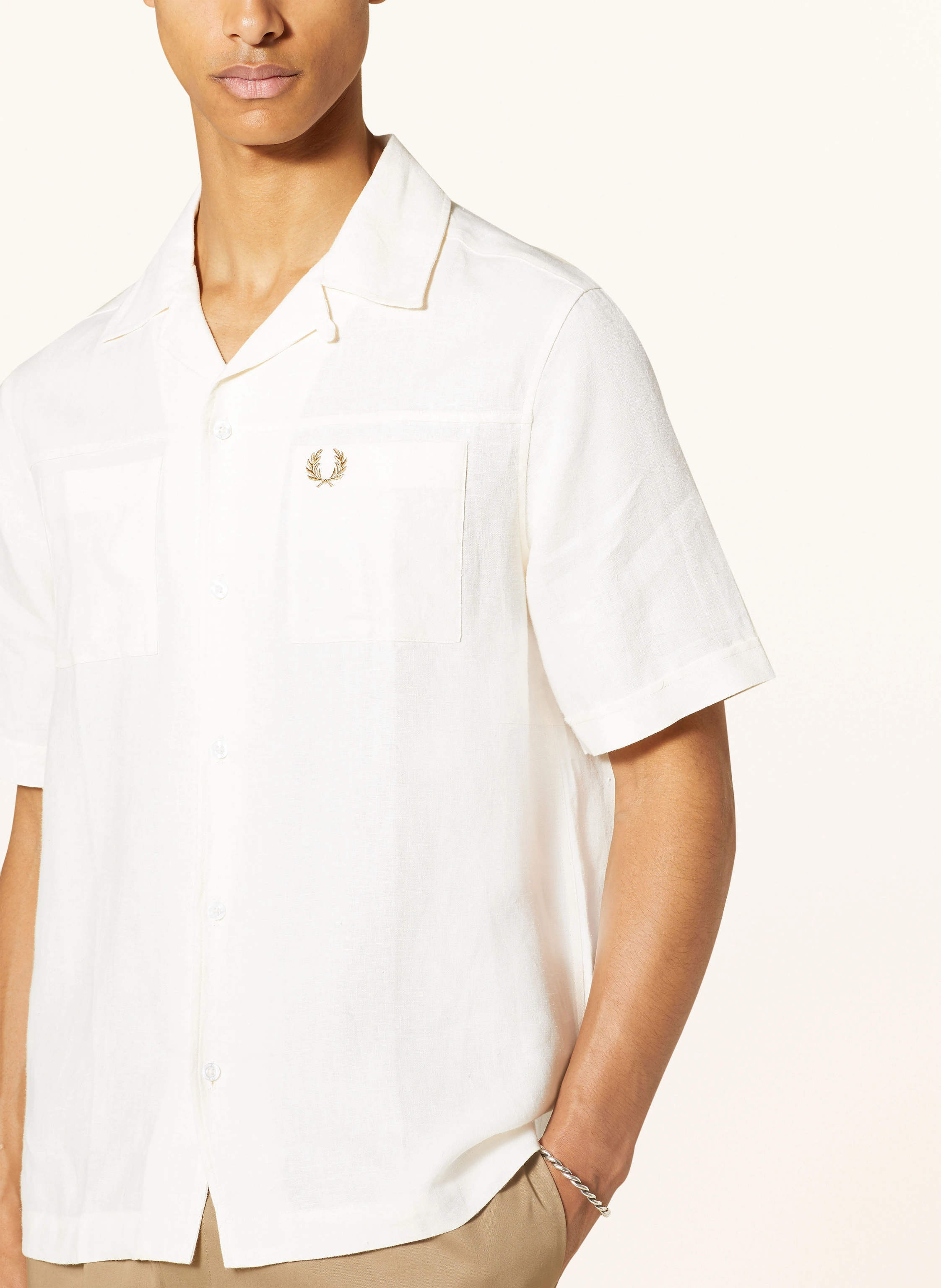 FRED PERRY Resorthemd Comfort Fit aus Leinen