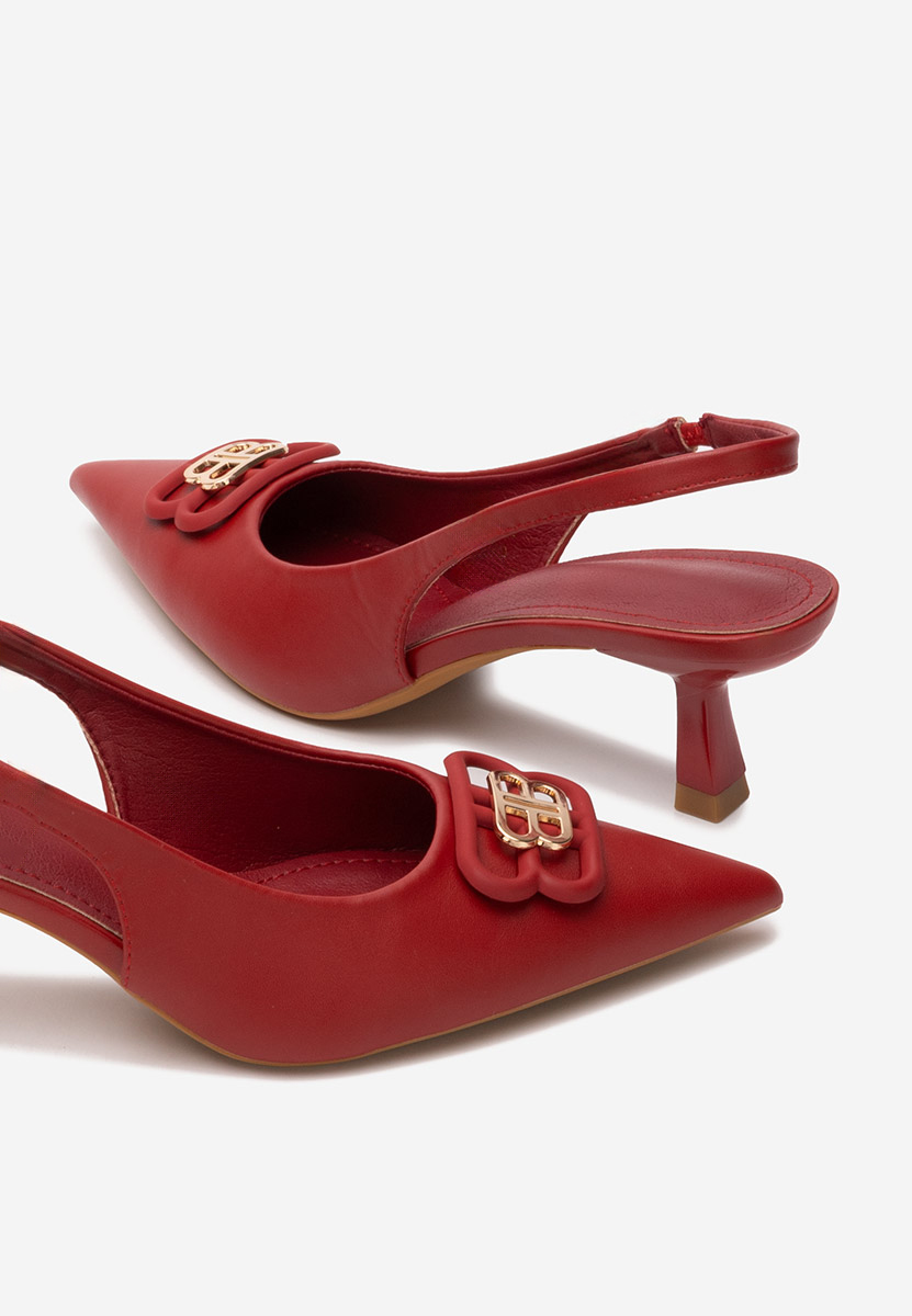 Chaussures slingback rouges Belabisa