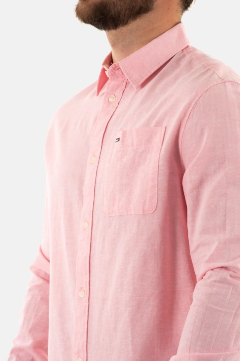 Chemise tommy jeans linen blend tic tickled pink