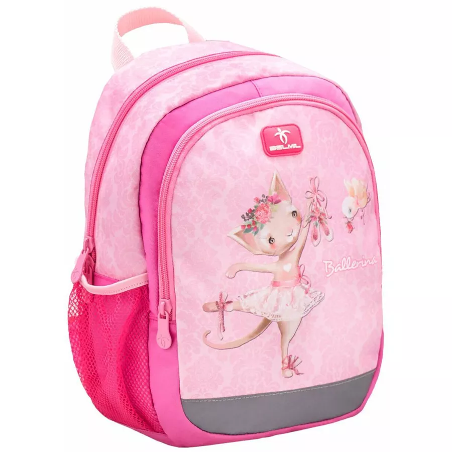 Belmil Kindergartenrucksack Kiddy Plus Kindergartenrucksack für 3-6 Jährige Kinder mit Brustgurt Ballerina