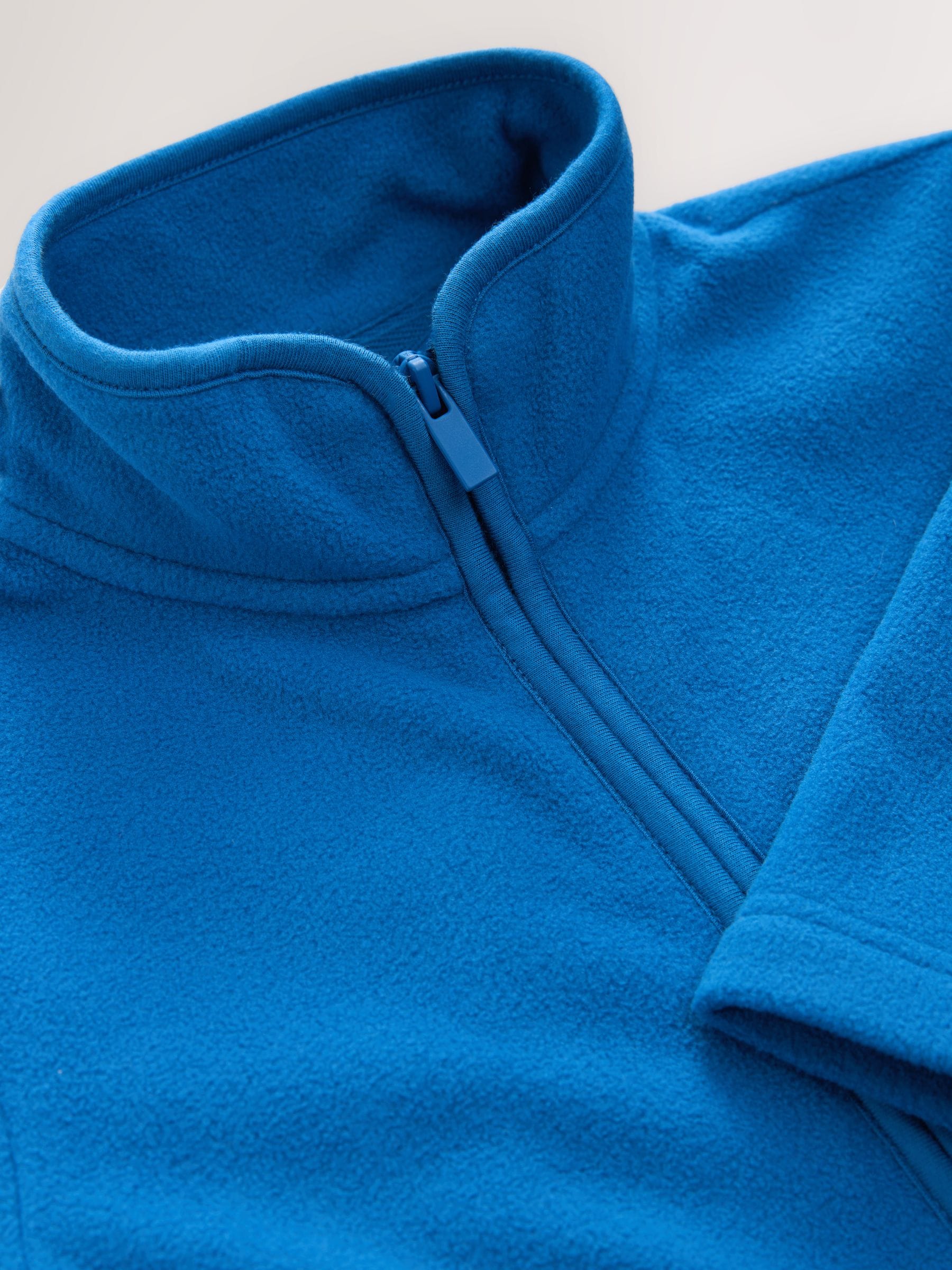 Blauw - Fleece jack met rits en zakken (3-16 jr)