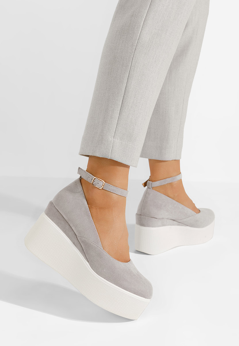 Chaussures à plateforme gris Leanora