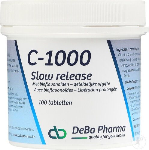 Deba C-1000 Slow Release Avec Bioflavonoïdes 100 Comprimés