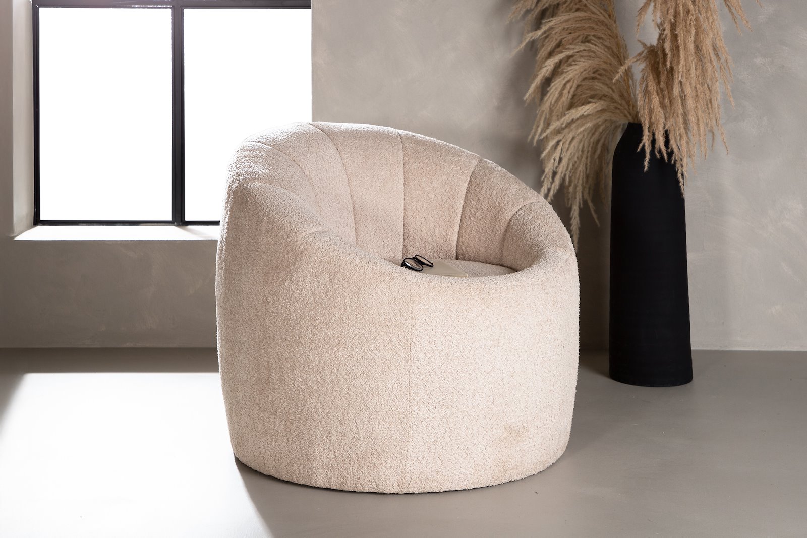 Warren stol Beige boucle\n