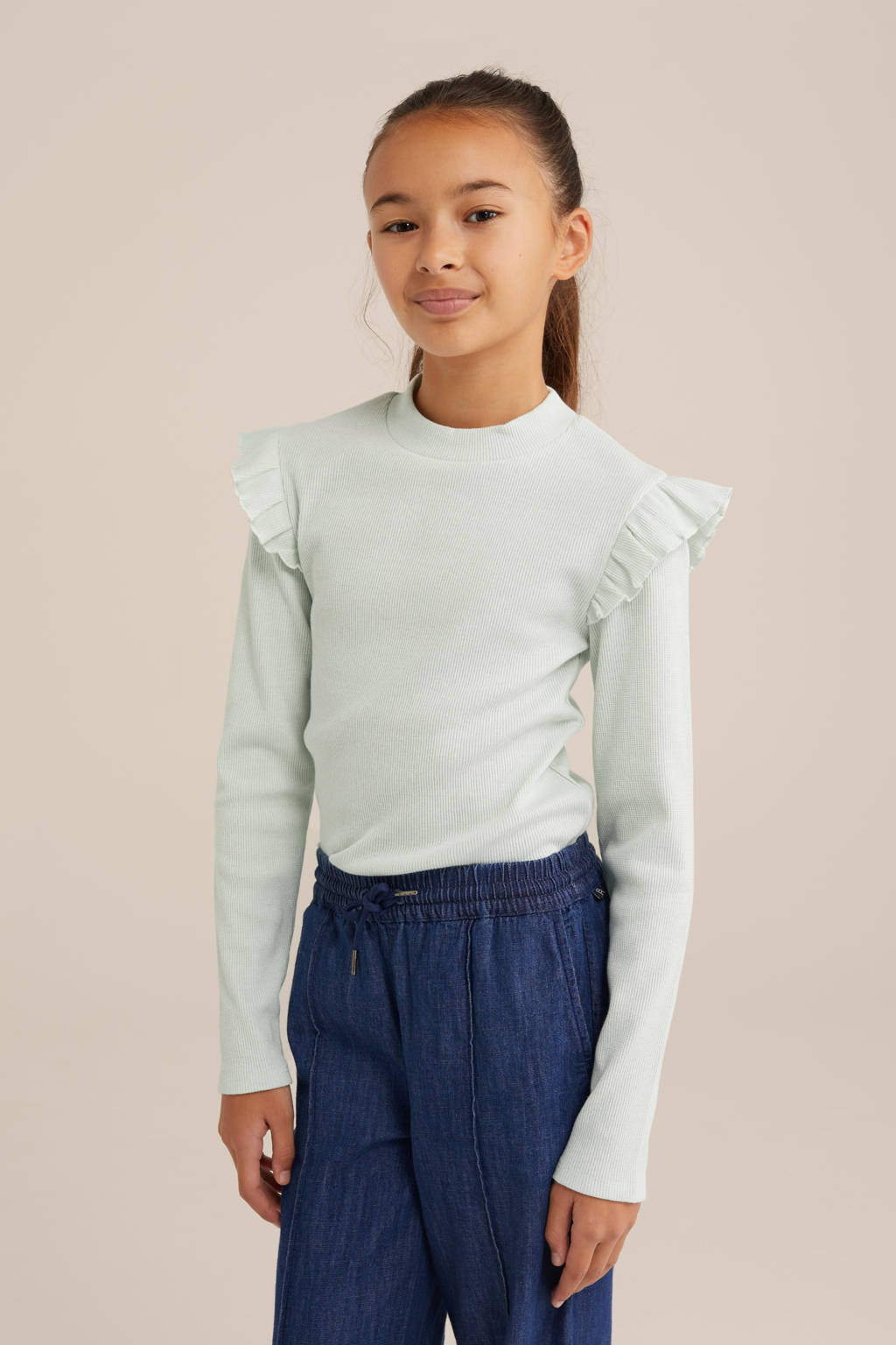 WE Fashion longsleeve groen