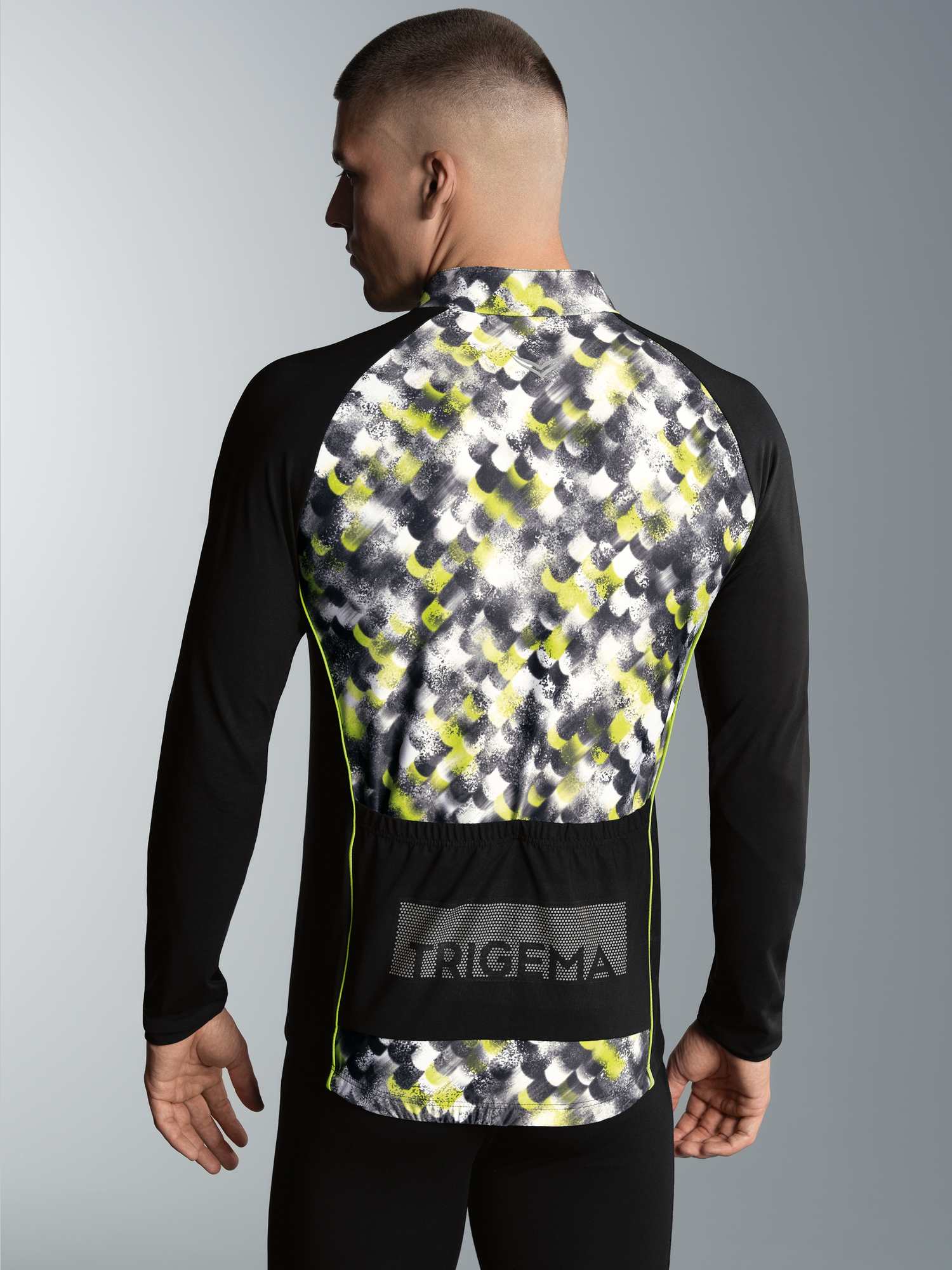 Fahrradjacke mit praktischer Rückentasche Schwarz