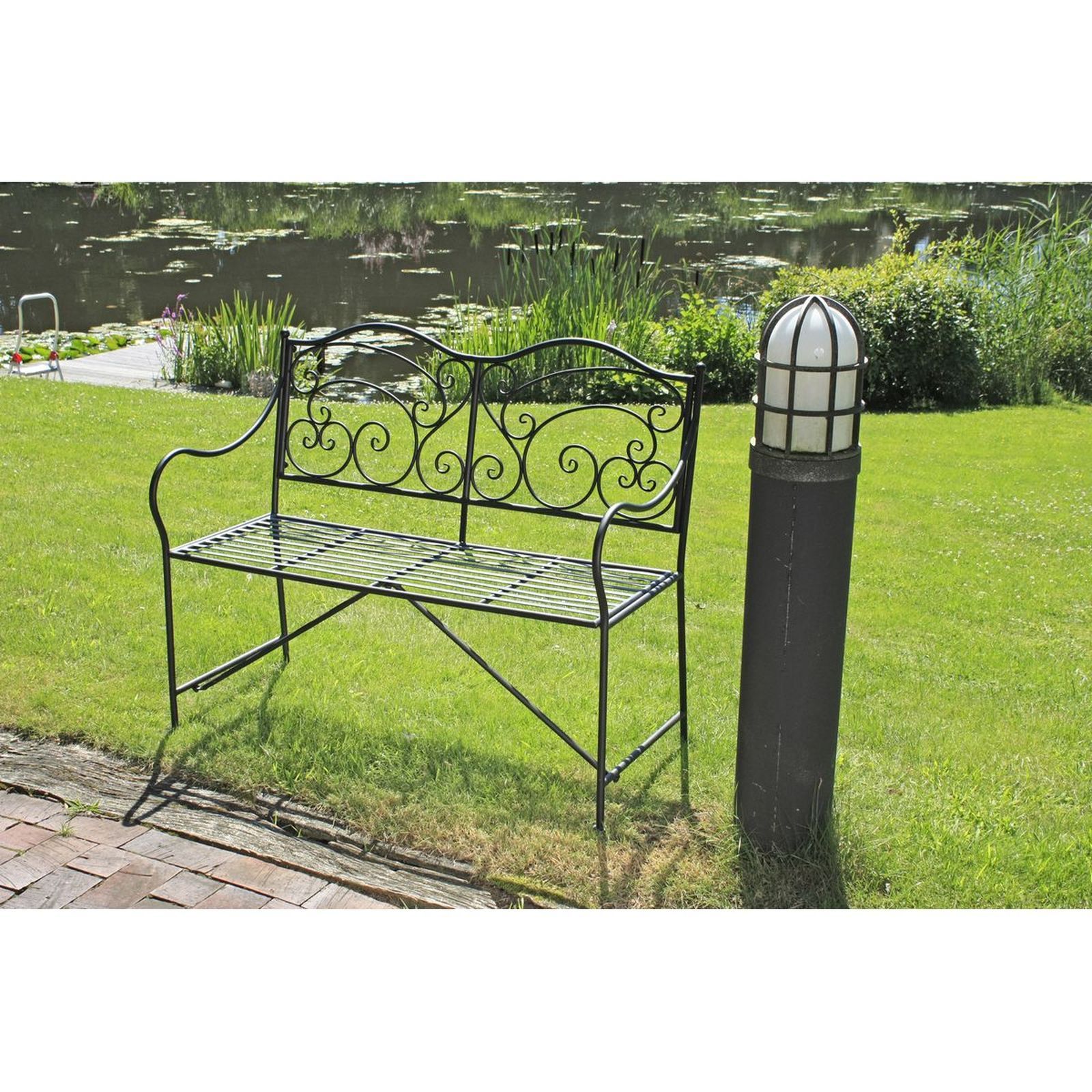 Gartenbank VESUV - rostfarben - 111 cm